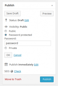 Password Protect WordPress post and pages 1