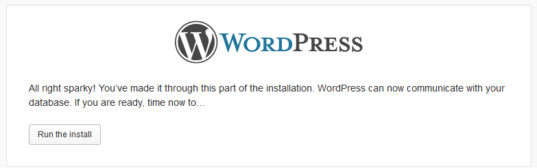 Установка WORDPRESS. Install and run this