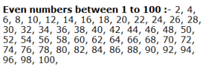 How-to-print-even-numbers