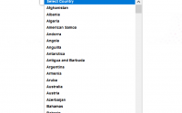 Country Drop Down