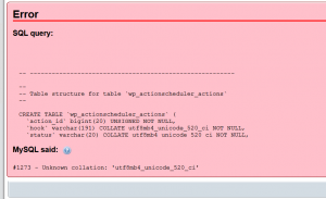 #1273 - Unknown collation: 'utf8_general_ci'