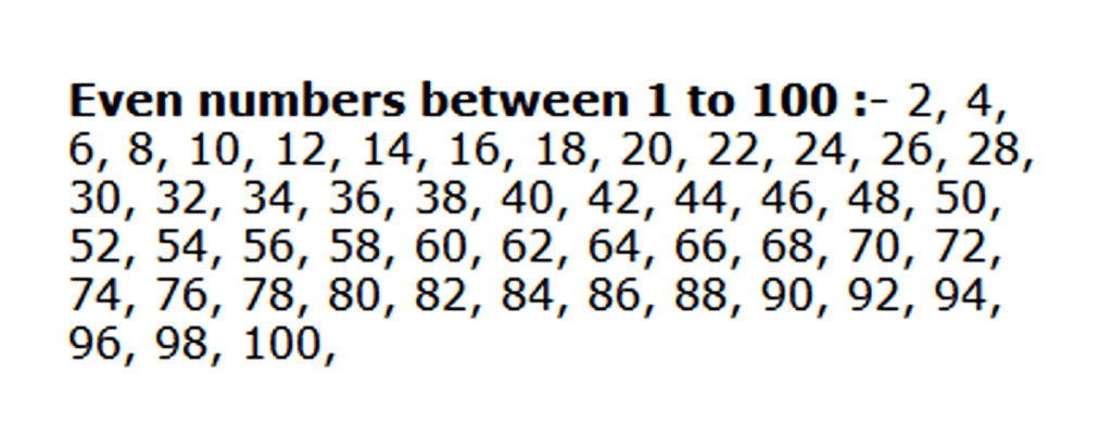 even_numbers_formatted